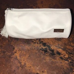 Dior Beauty cosmetic bag - 6”x3” white with tassel